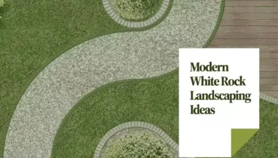 Modern white rock landscaping ideas